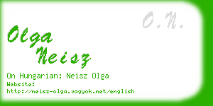 olga neisz business card